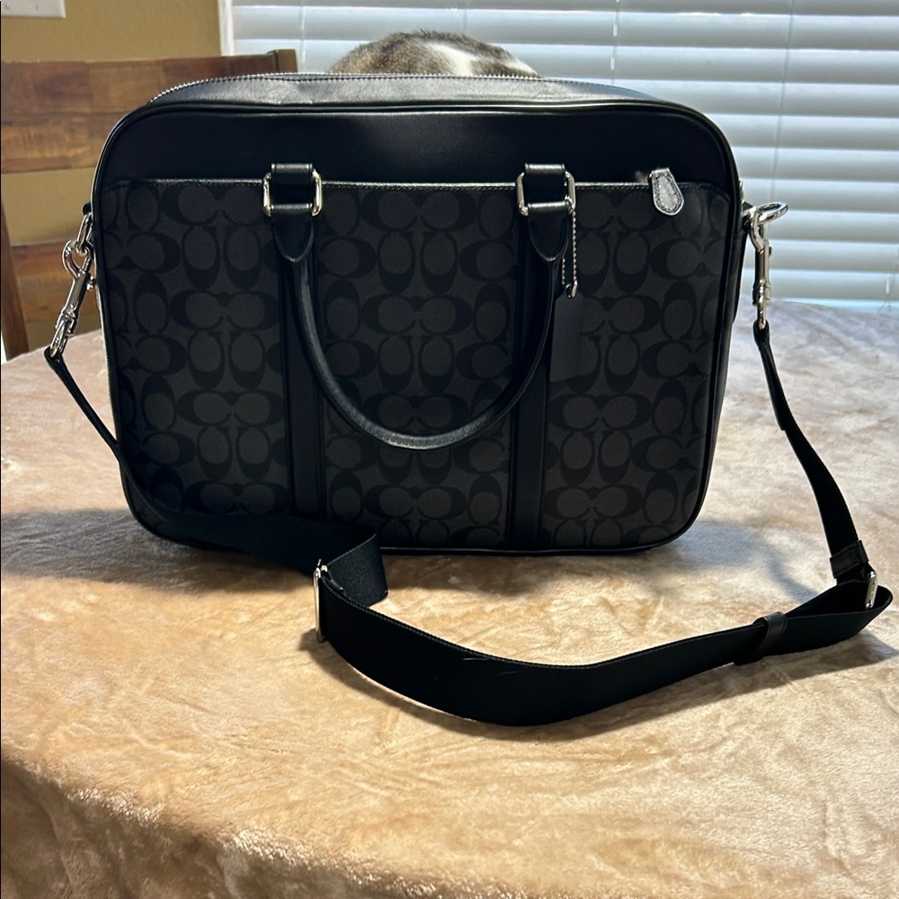Coach Black and Gray carryall.